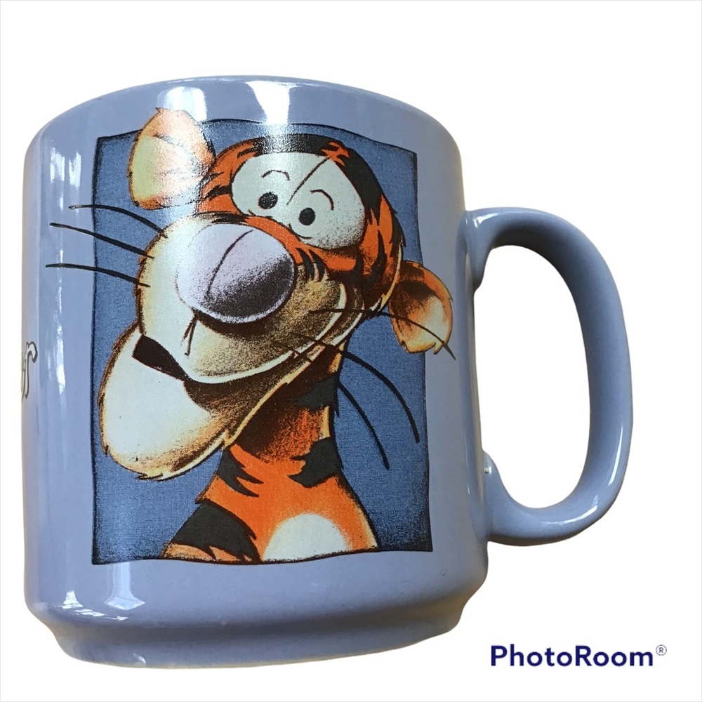 Vintage Disney Blue Tigger Tiger Face‎ Mug
